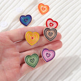Colorful Gradient Heart Enamel Pins